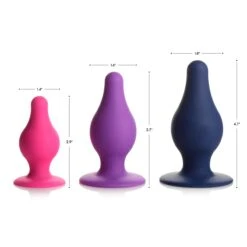 Squeezable Tapered Anal Plug -Boyz Shop ah012 all 002 dimensionsb