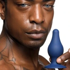 Squeezable Tapered Anal Plug