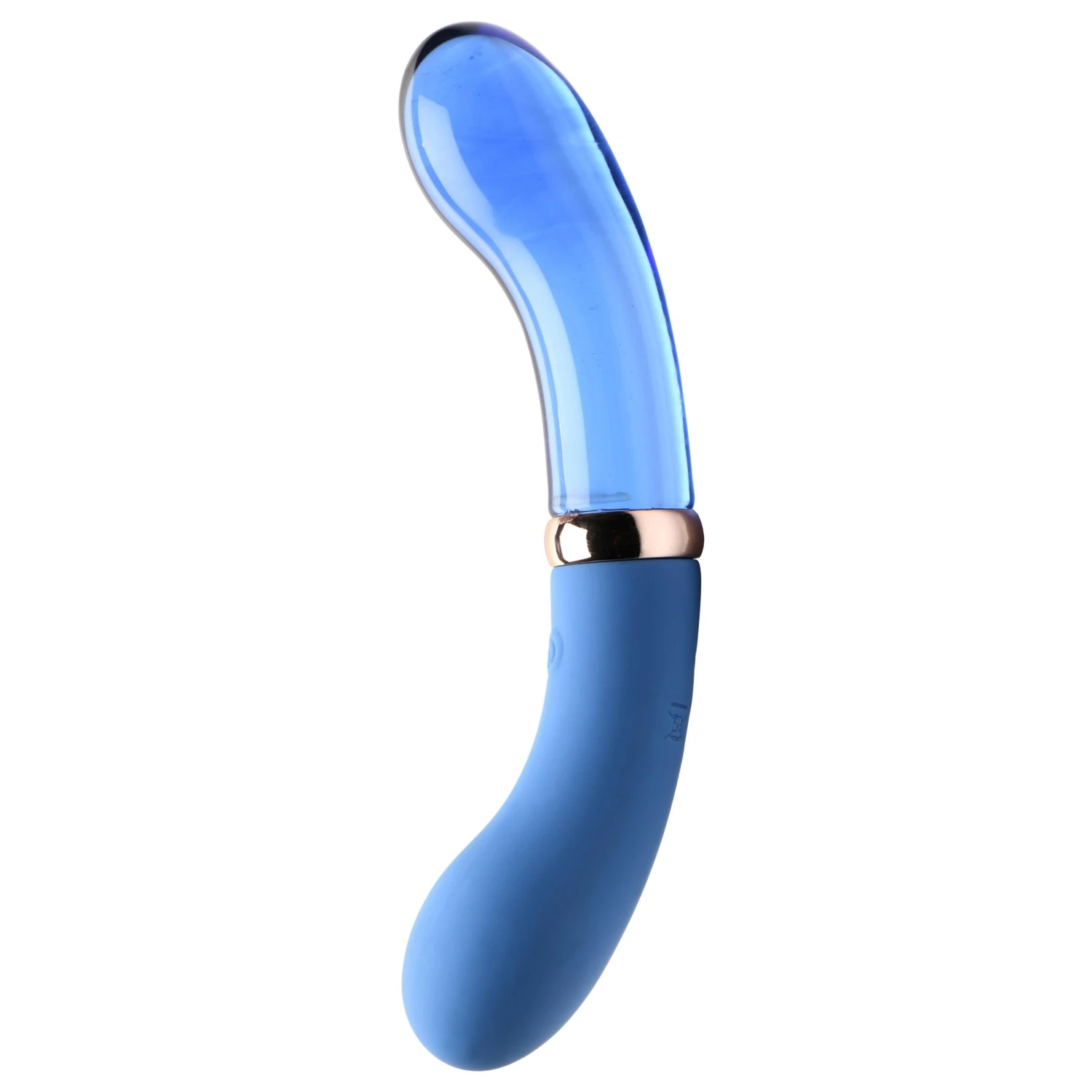 10X Bleu Dual Ended P-Spot Silicone And Glass Vibrator 4 10X Bleu Dual Ended P-Spot Silicone And Glass Vibrator - Image 4