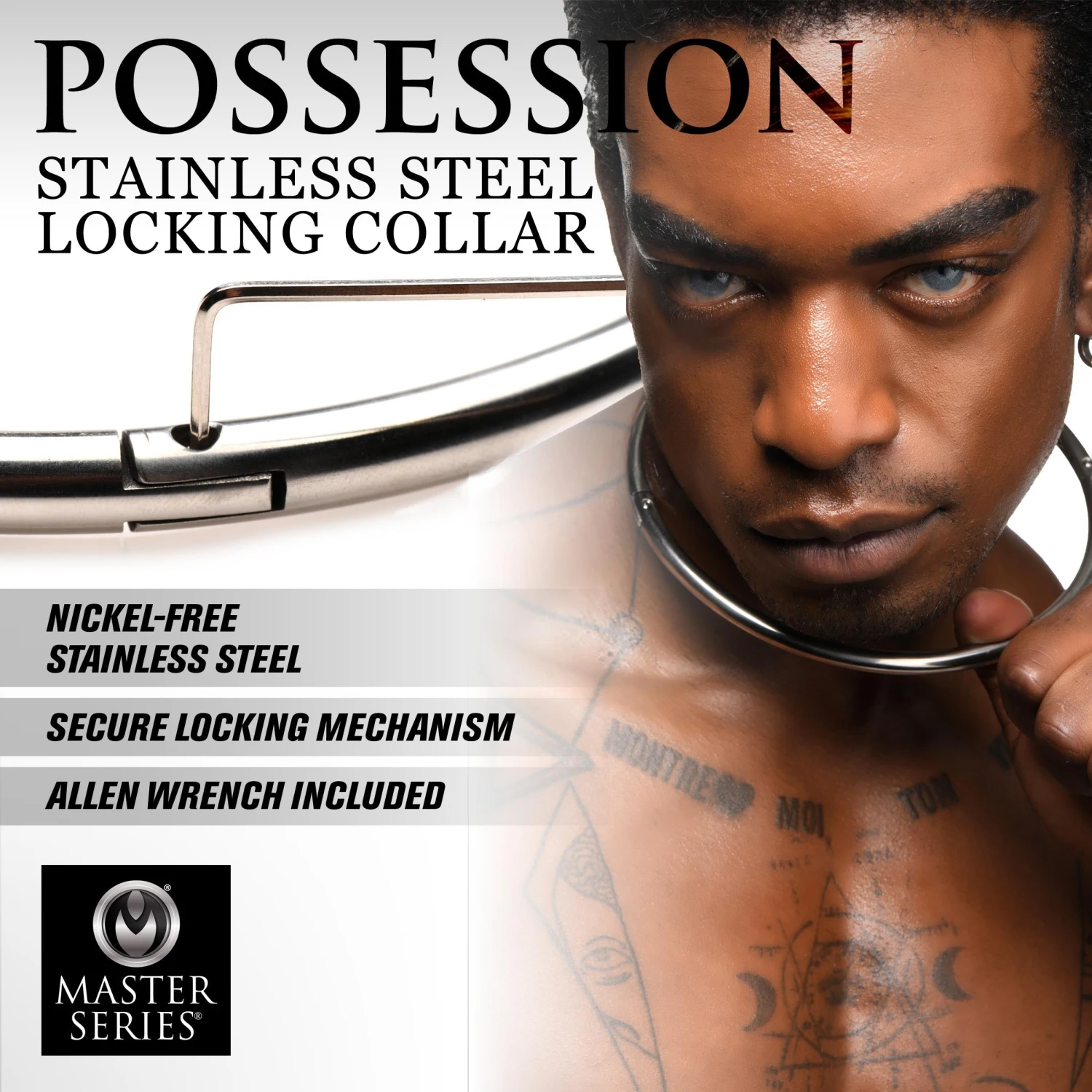 Master Series Possession Stainless Steel Locking Collar 2 Master Series Possession Stainless Steel Locking Collar - Image 2