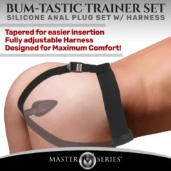 Master Series Bum-Tastic Trainer Set Silicone 3 Piece Anal Plug Set With Harness 11 Master Series Bum-Tastic Trainer Set Silicone 3 Piece Anal Plug Set With Harness -Boyz Shop ah052 02
