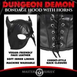 Master Series Fetish Hood With Horns -Boyz Shop ah058 01