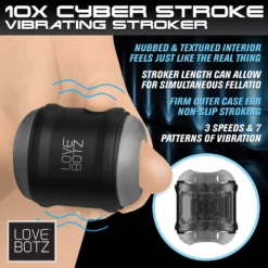 LoveBotz 10X Cyber Stroke Vibrating Masturbator