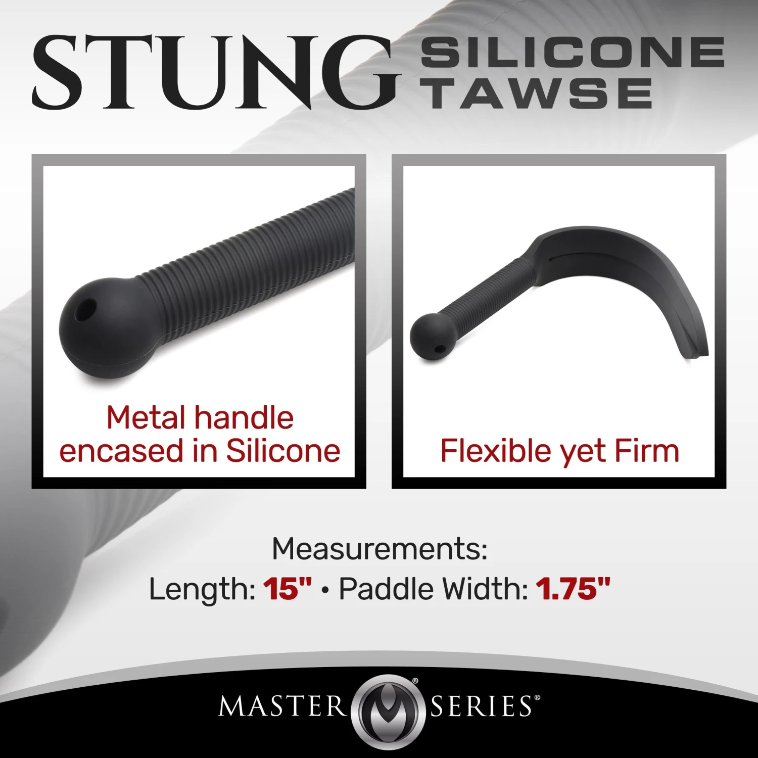 Master Series Stung Silicone Tawse 3 Master Series Stung Silicone Tawse - Image 3
