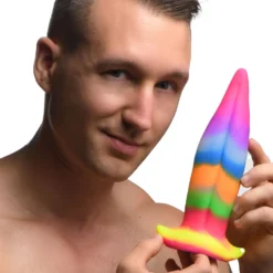 Unicorn Kiss Unicorn Tongue Glow-in-the-Dark Silicone Dildo -Boyz Shop ah100 male model 002