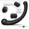 Master Series 10X Vibra-Crescent Vibrating Silicone Dual-Ended Dildo