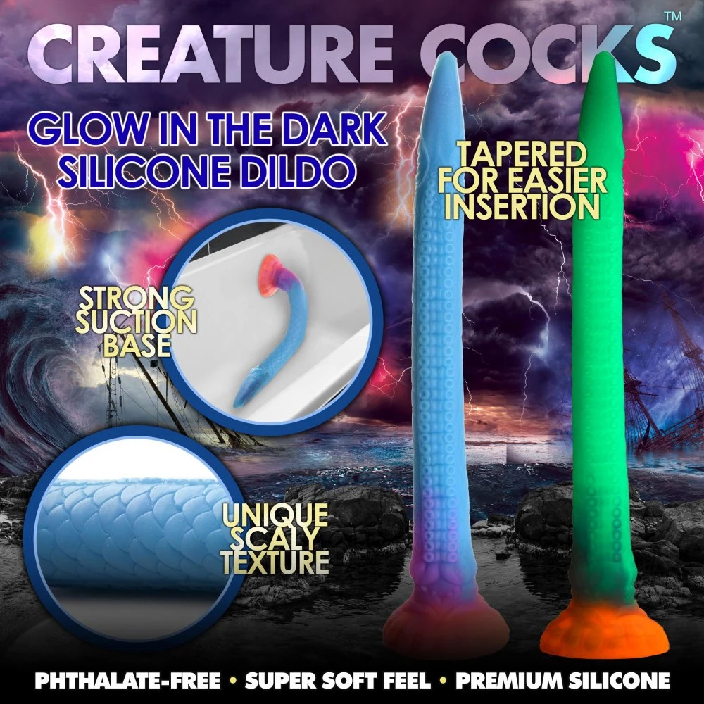 Makara Glow-in-the-Dark Silicone Snake Dildo 3 Makara Glow-in-the-Dark Silicone Snake Dildo - Image 3