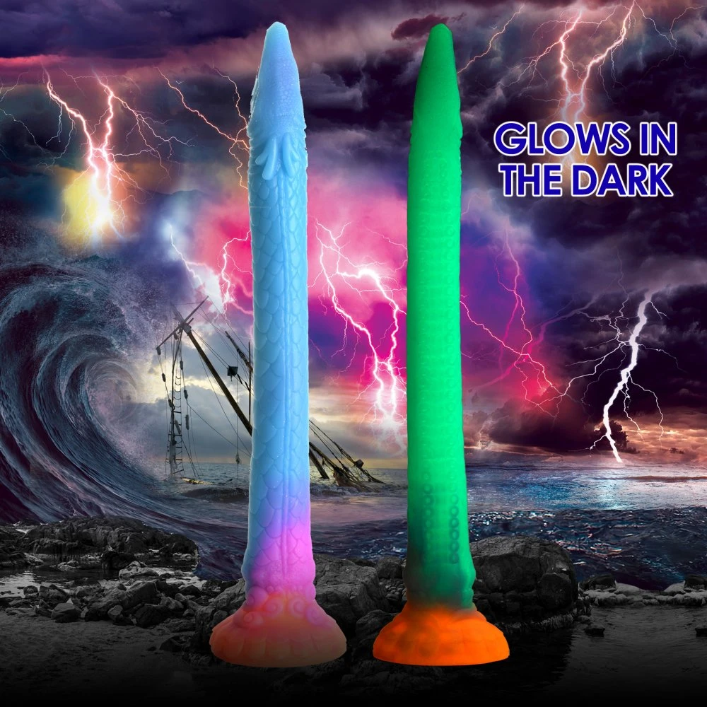 Makara Glow-in-the-Dark Silicone Snake Dildo 1 Makara Glow-in-the-Dark Silicone Snake Dildo