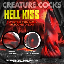 Hell Kiss Twisted Tongues Silicone Dildo 9 Hell Kiss Twisted Tongues Silicone Dildo -Boyz Shop ah159 01