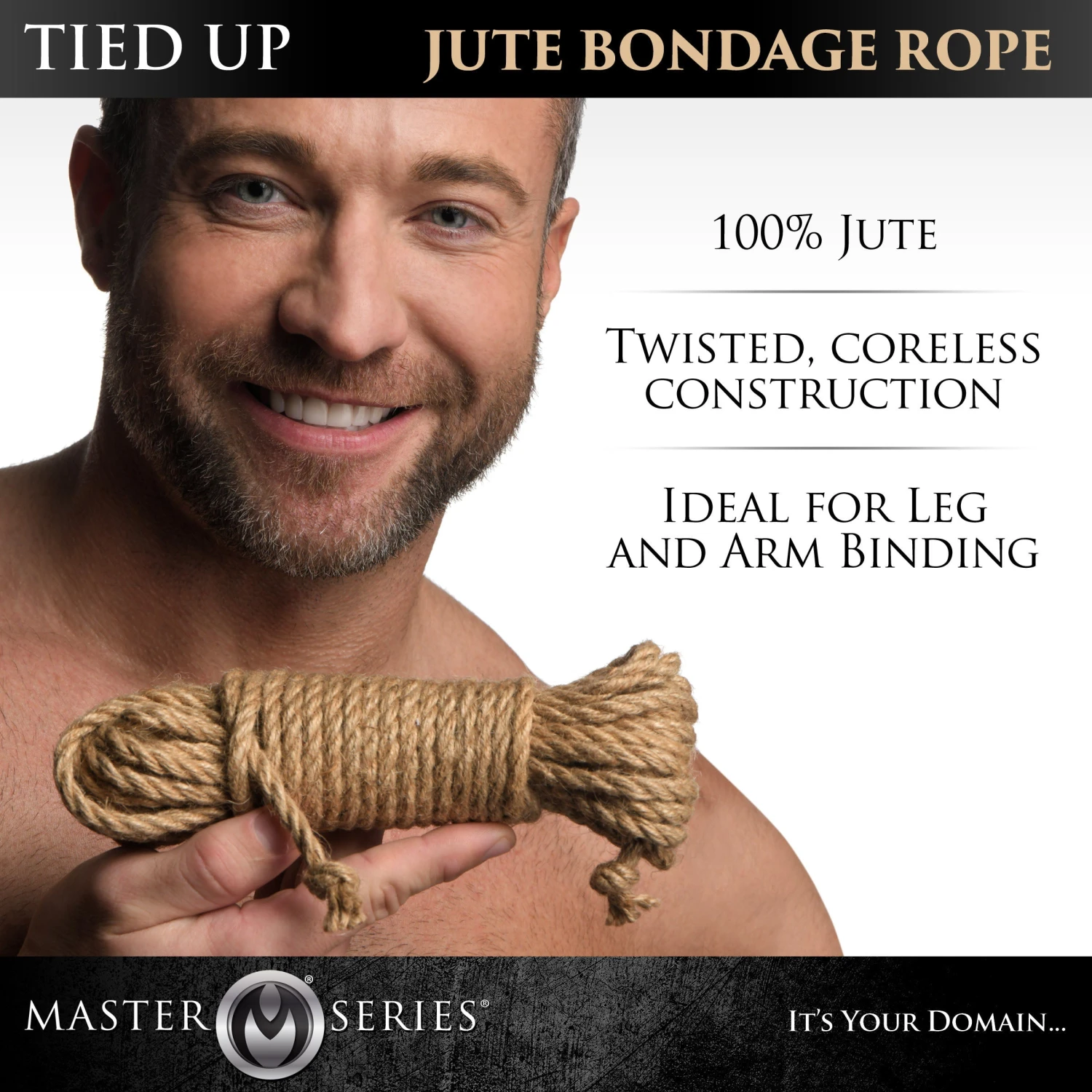 Master Series Tied Up Jute Bondage Rope 2 Master Series Tied Up Jute Bondage Rope - Image 2