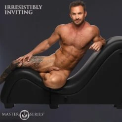 Master Series Black Detachable Kinky Couch Sex Chaise With Love Pillows
