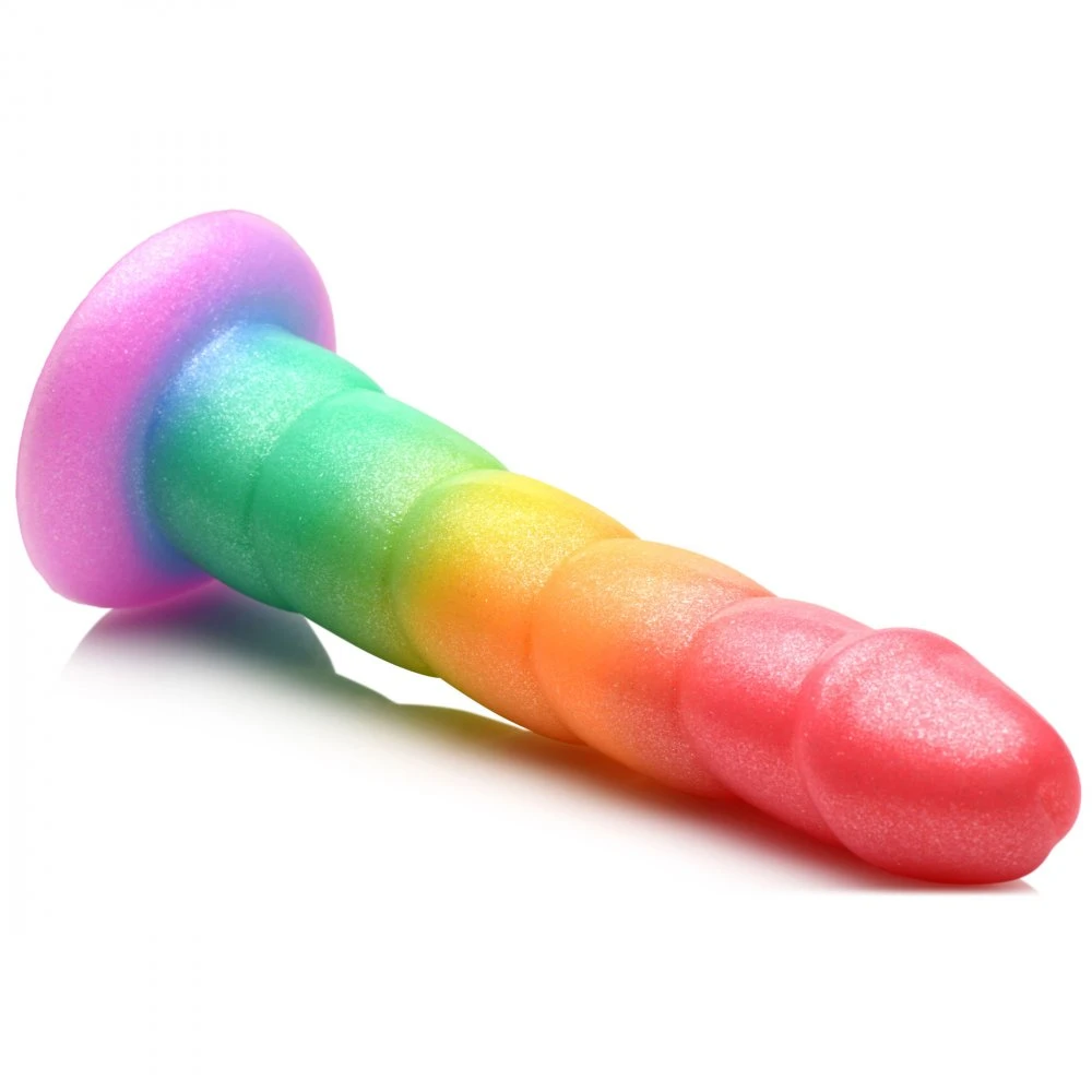 Swirl Rainbow Silicone Dildo 2 Swirl Rainbow Silicone Dildo - Image 2
