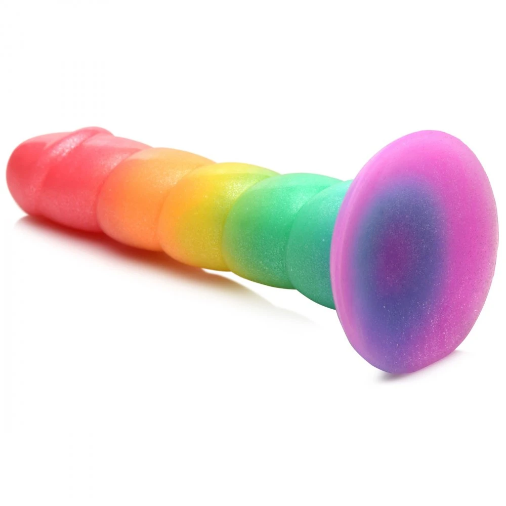 Swirl Rainbow Silicone Dildo 3 Swirl Rainbow Silicone Dildo - Image 3