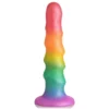 Zigzag Rainbow Silicone Dildo