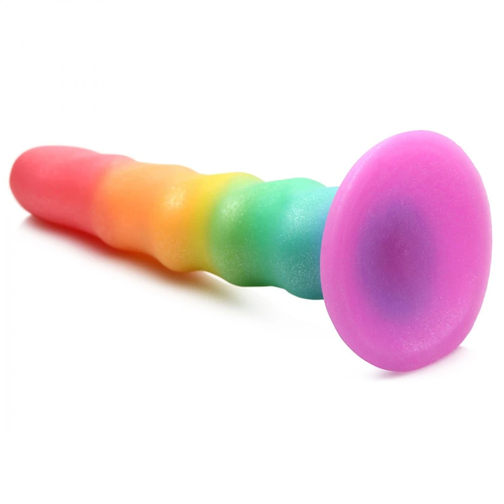 Zigzag Rainbow Silicone Dildo 3 Zigzag Rainbow Silicone Dildo - Image 3