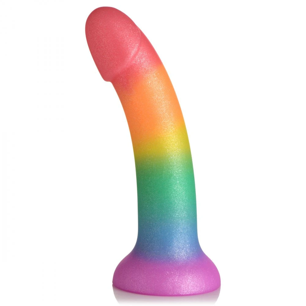 Phallic Rainbow Silicone Dildo 1 Phallic Rainbow Silicone Dildo