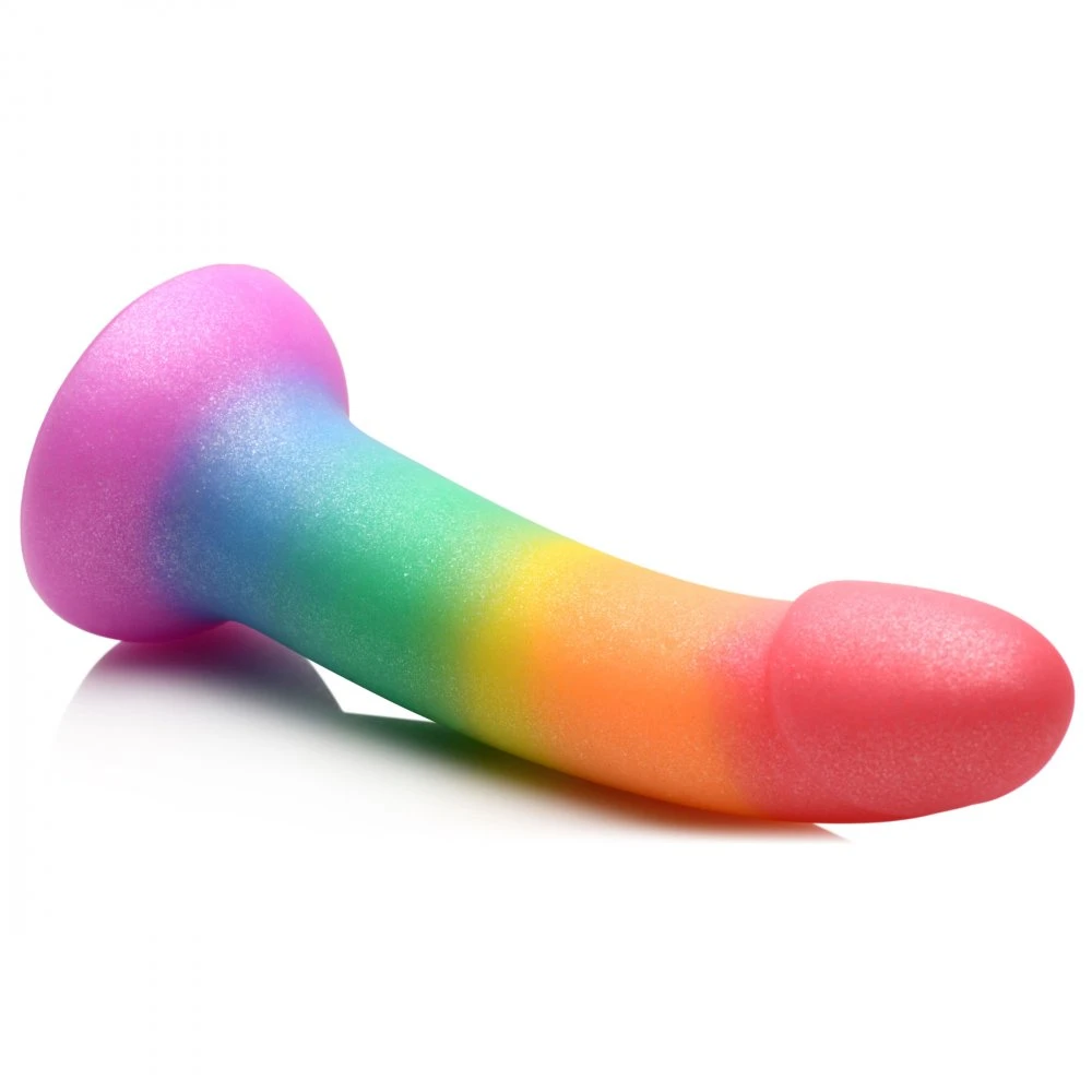 Phallic Rainbow Silicone Dildo 2 Phallic Rainbow Silicone Dildo - Image 2