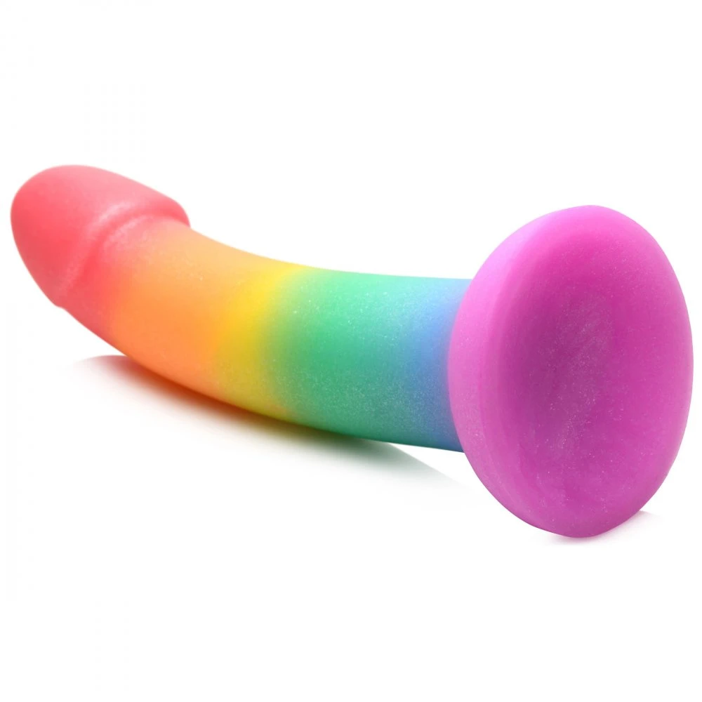Phallic Rainbow Silicone Dildo 3 Phallic Rainbow Silicone Dildo - Image 3
