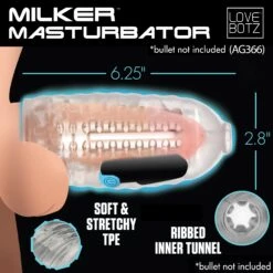 LoveBotz Milker Masturbator Accessory -Boyz Shop dimensions
