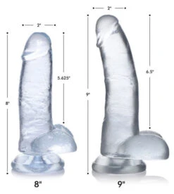 Clear C-Thru Dildo With Balls 10 Clear C-Thru Dildo With Balls -Boyz Shop dims1
