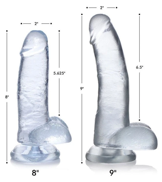 Clear C-Thru Dildo With Balls 5 Clear C-Thru Dildo With Balls - Image 5