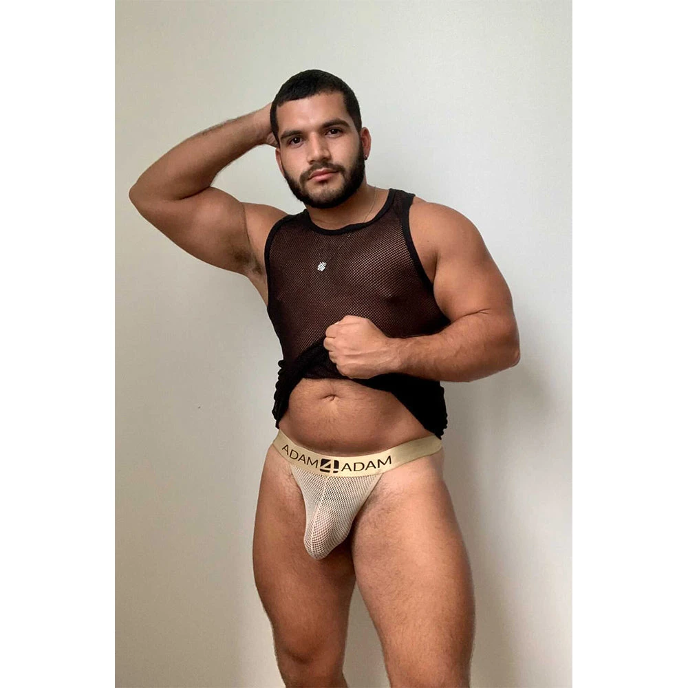 Gold Mesh Adam4Adam Thong 2 Gold Mesh Adam4Adam Thong - Image 2