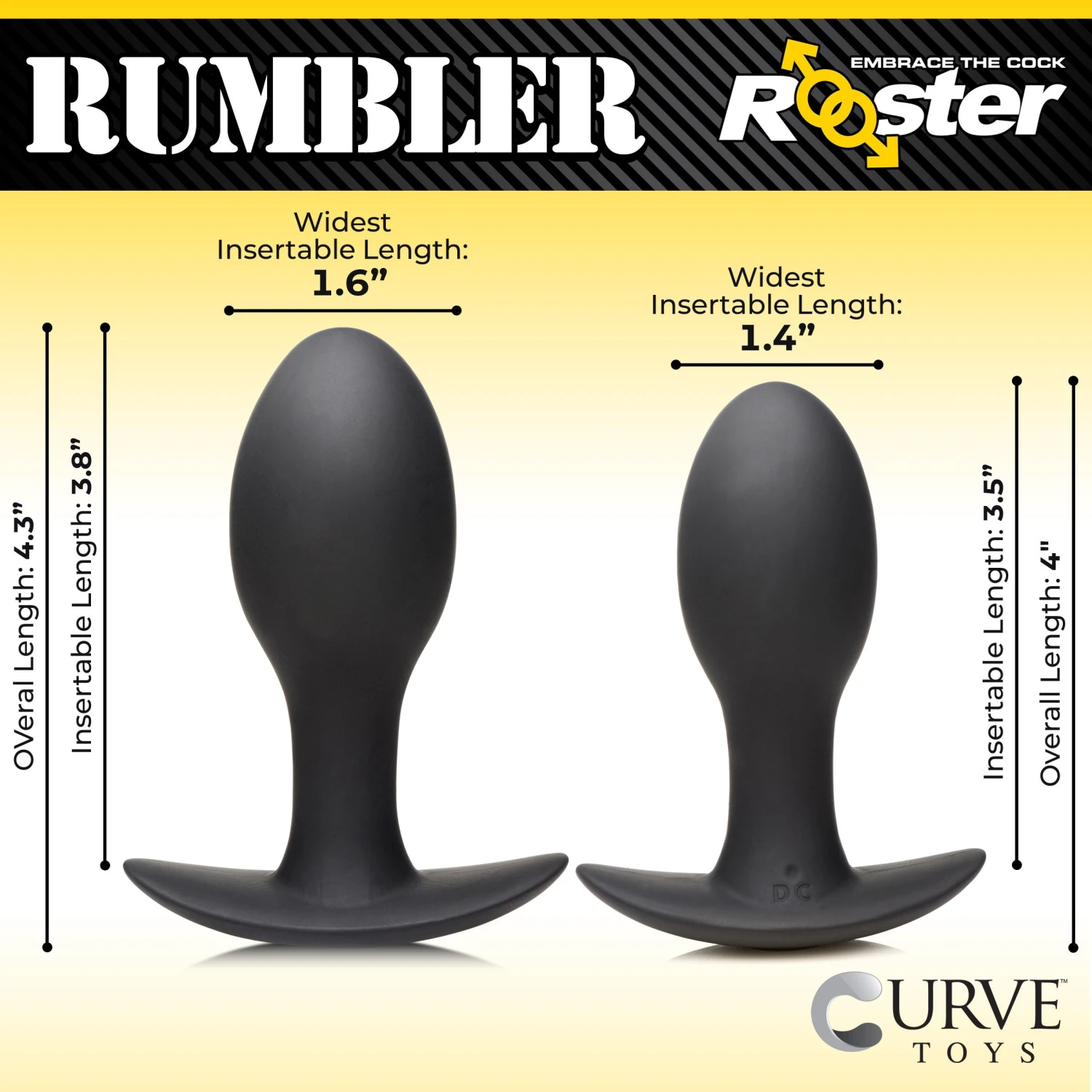 Rumbler Vibrating Silicone Butt Plug 2 Rumbler Vibrating Silicone Butt Plug - Image 2