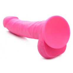 7 Inch Silicone Dildo With Balls 14 7 Inch Silicone Dildo With Balls -Boyz Shop pink04