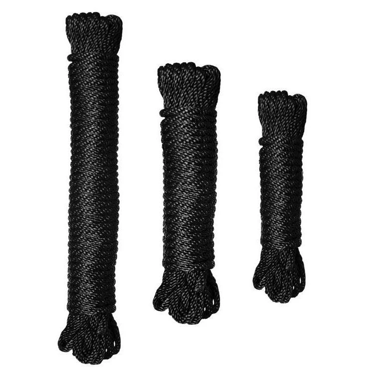 Master Series Premium Black Nylon Bondage Rope 1 Master Series Premium Black Nylon Bondage Rope