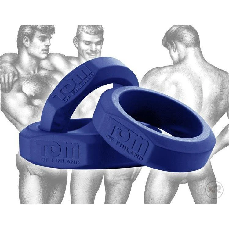 Tom Of Finland 3 Piece Silicone Cock Ring Set 1 Tom Of Finland 3 Piece Silicone Cock Ring Set