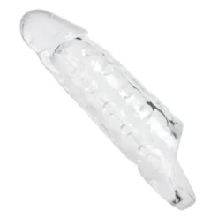 Tom Of Finland Clear Realistic Cock Enhancer 9 Tom Of Finland Clear Realistic Cock Enhancer -Boyz Shop tf3049 D closeup